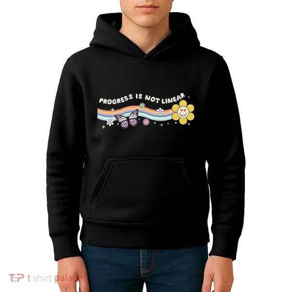 Progress Is Not Linear Retro Special Ed Teacher Kids Hoodie