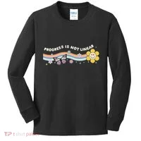 Progress Is Not Linear Retro Special Ed Teacher Kids Long Sleeve Shirt thumb 0