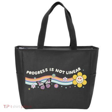 Progress Is Not Linear Retro Special Ed Teacher Tote Bag