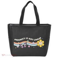 Progress Is Not Linear Retro Special Ed Teacher Tote Bag thumb 0