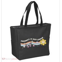 Progress Is Not Linear Retro Special Ed Teacher Tote Bag thumb 2