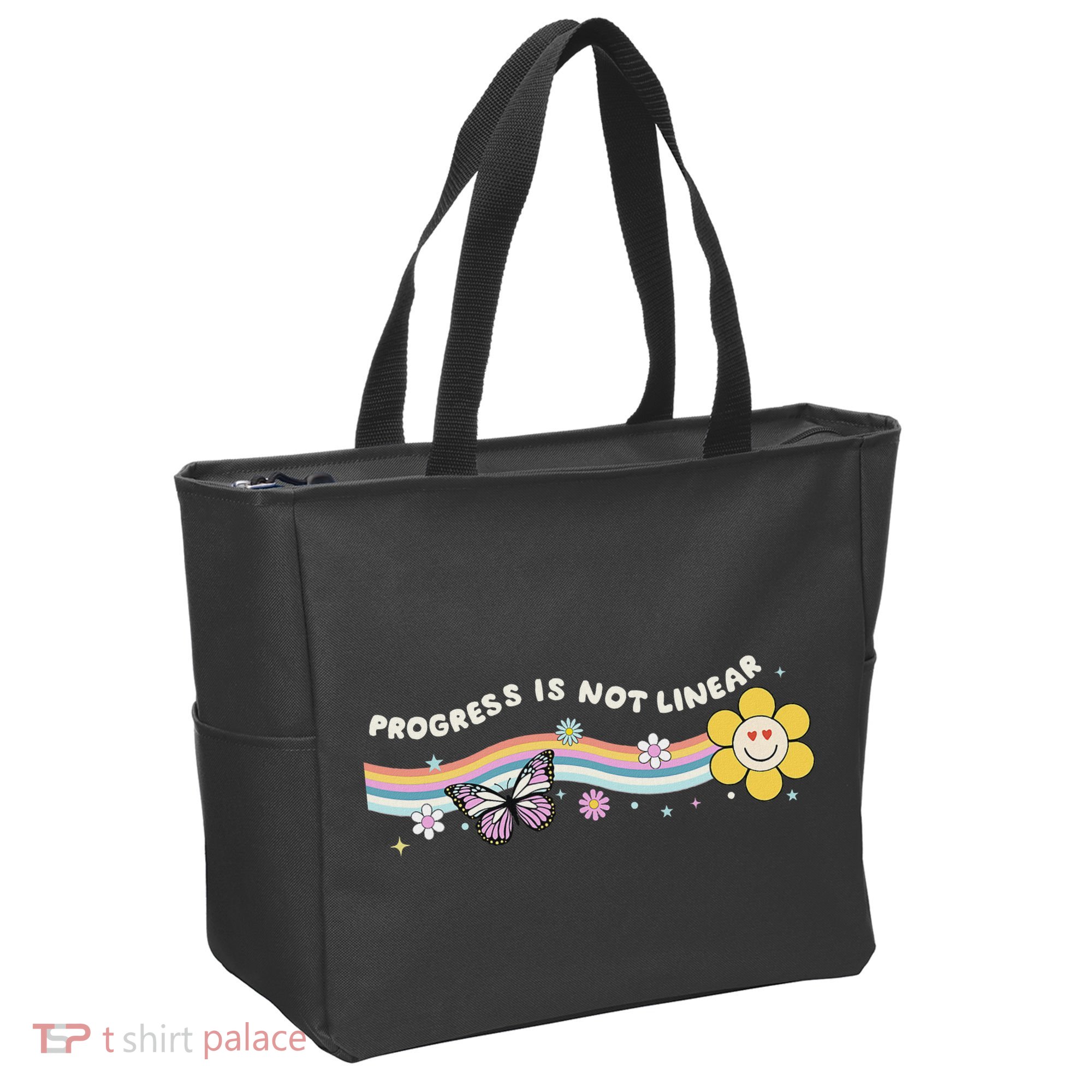 Progress Is Not Linear Retro Special Ed Teacher Tote Bag