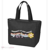 Progress Is Not Linear Retro Special Ed Teacher Tote Bag thumb 3