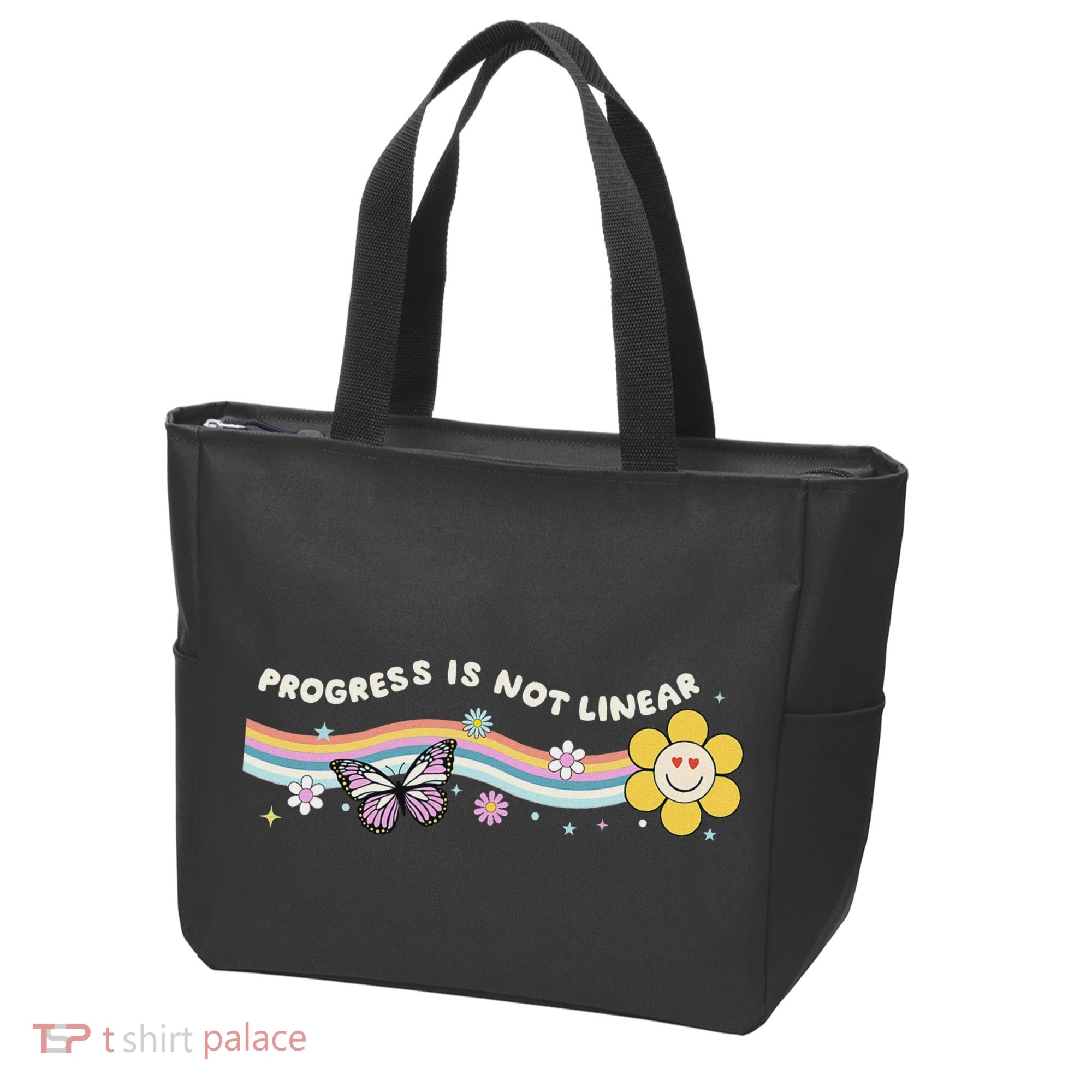 Progress Is Not Linear Retro Special Ed Teacher Tote Bag