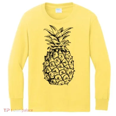 Simple Pineapple Kids Long Sleeve Shirt
