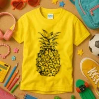 Simple Pineapple Kids T-Shirt thumb 3