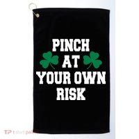Pinch at your own risk Golf Towel thumb 0