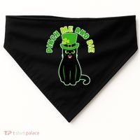 Pinch Me And Die St. Patrick's Day Cat USA-Made Doggie Bandana thumb 0