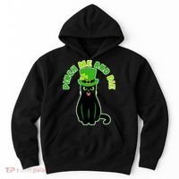 Pinch Me And Die St. Patrick's Day Cat Hoodie thumb 0