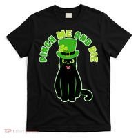 Pinch Me And Die St. Patrick's Day Cat T-Shirt thumb 0