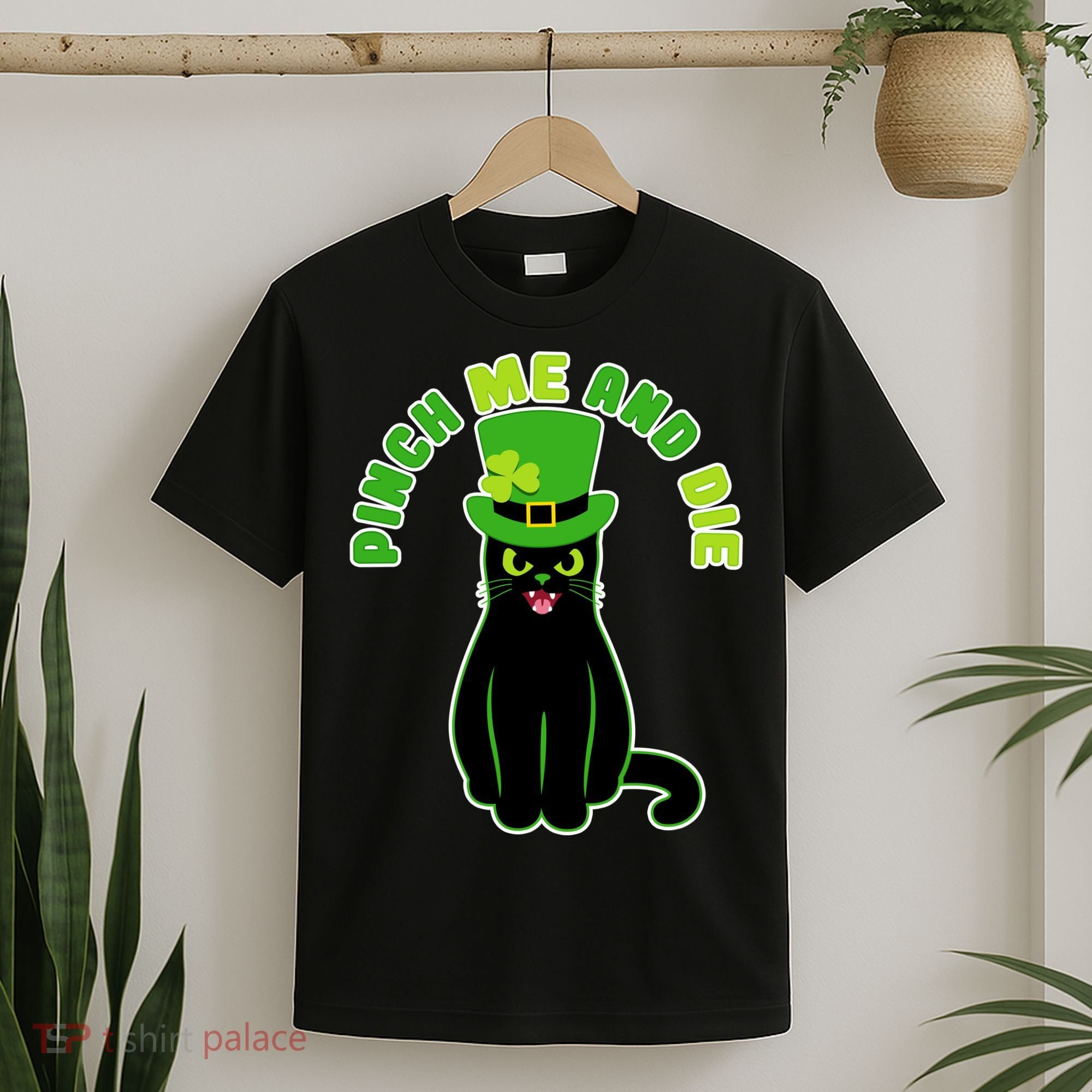 Pinch Me And Die St. Patrick's Day Cat T-Shirt