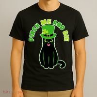 Pinch Me And Die St. Patrick's Day Cat T-Shirt thumb 3