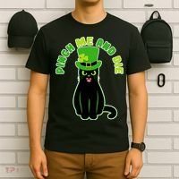 Pinch Me And Die St. Patrick's Day Cat T-Shirt thumb 6