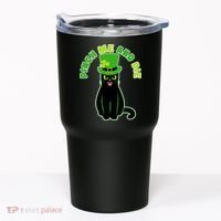 Pinch Me And Die St. Patrick's Day Cat Tumbler thumb 0