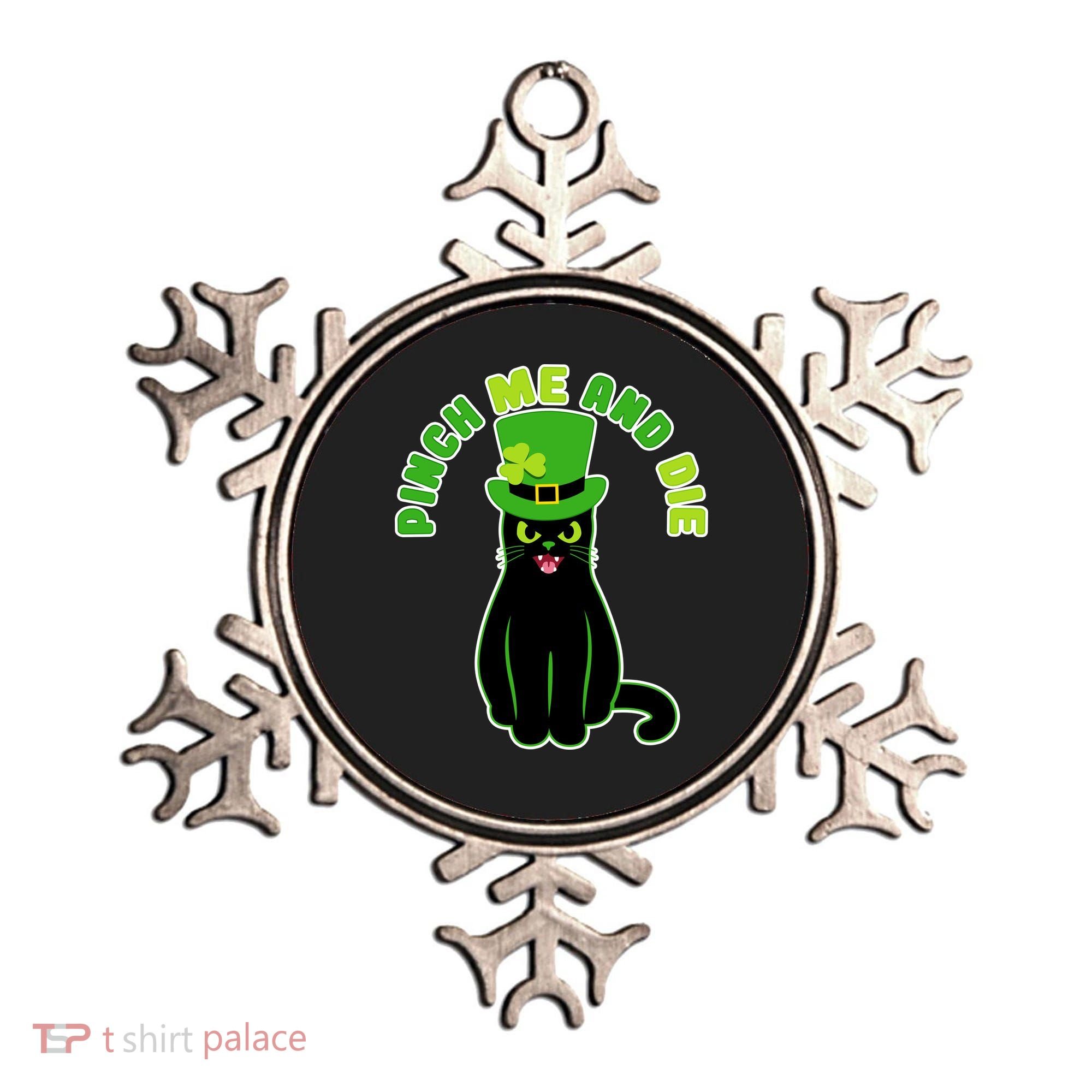 Pinch Me And Die St. Patrick's Day Cat Ornament