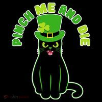 Pinch Me And Die St. Patrick's Day Cat Ornament thumb 1