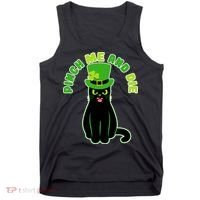 Pinch Me And Die St. Patrick's Day Cat Tank Top thumb 0