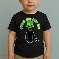 Pinch Me And Die St. Patrick's Day Cat Toddler T-Shirt thumb 2