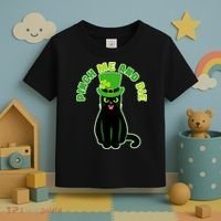 Pinch Me And Die St. Patrick's Day Cat Toddler T-Shirt thumb 3