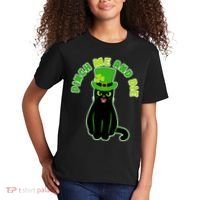 Pinch Me And Die St. Patrick's Day Cat Kids T-Shirt thumb 2