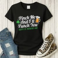 Pinch Me And I'll Punch You St Patrick's Day Women's T-Shirt thumb 3
