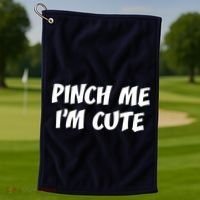 Pinch Me I'm Cute Golf Towel thumb 1