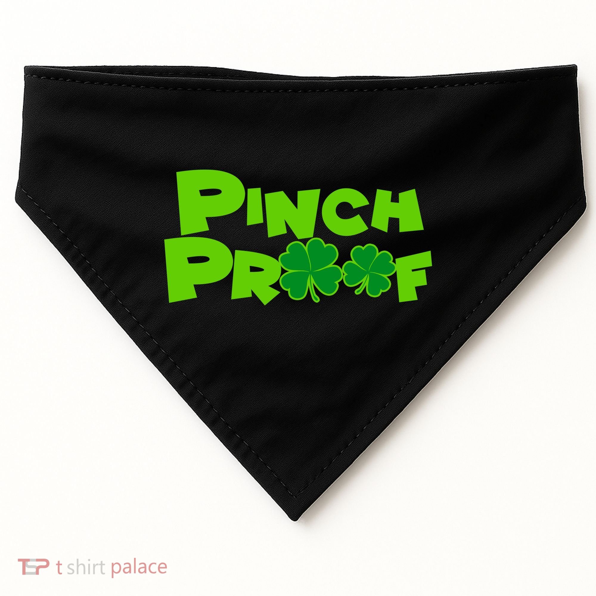 Pinch Proof Irish Shamrocks USA-Made Doggie Bandana