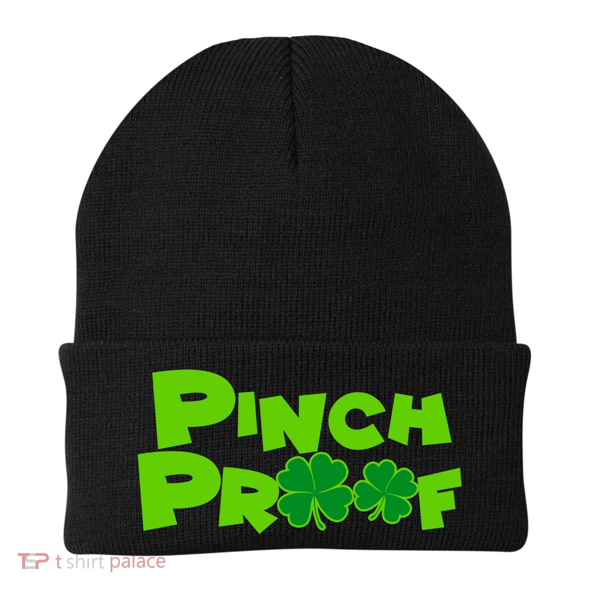 Pinch Proof Irish Shamrocks Beanie