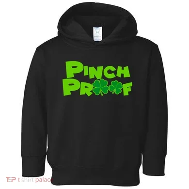 Pinch Proof Irish Shamrocks Toddler Hoodie