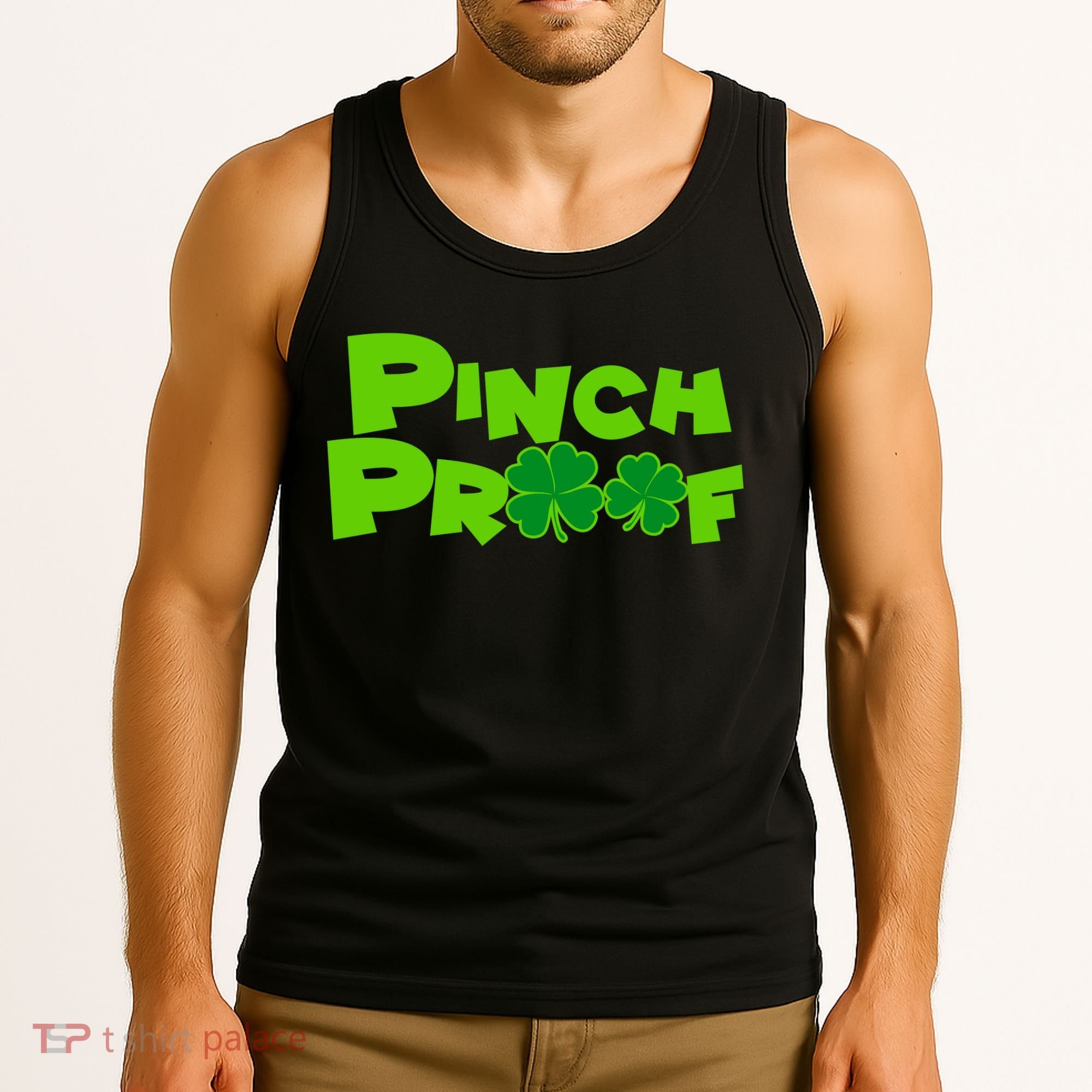 Pinch Proof Irish Shamrocks Tank Top
