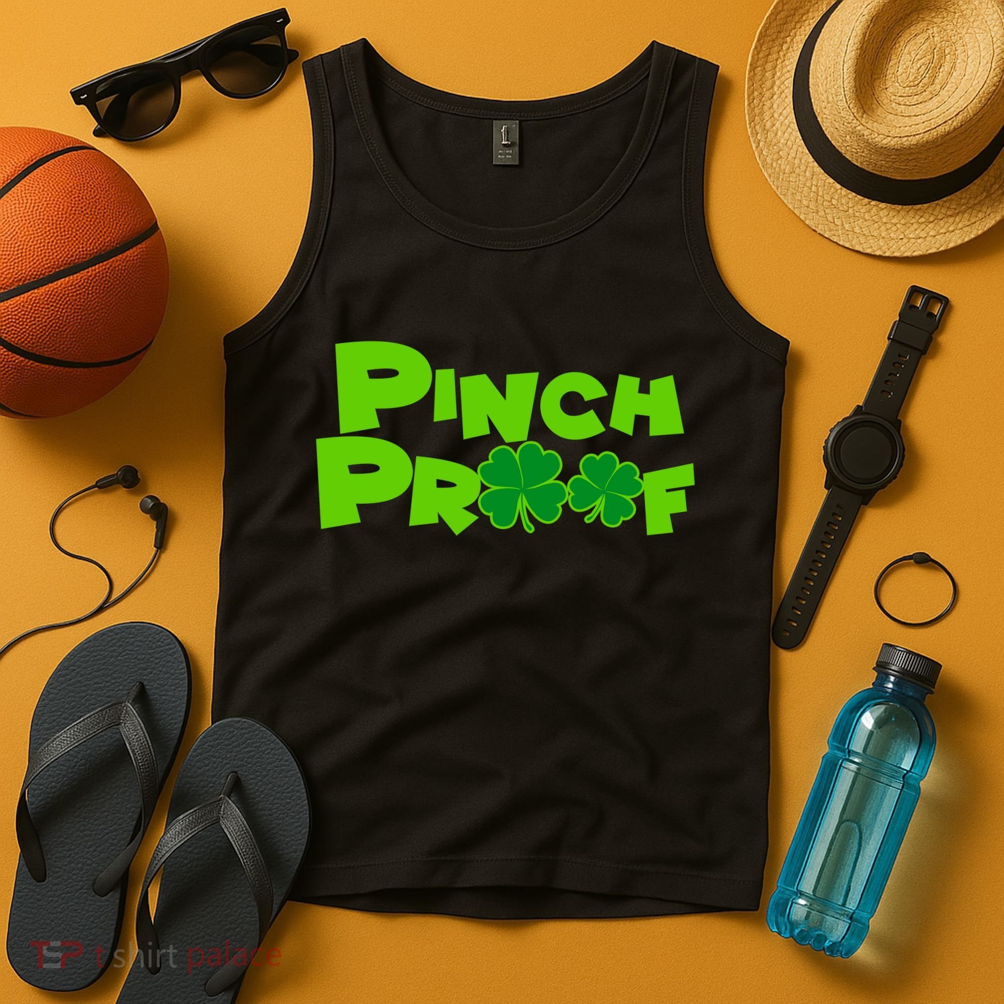 Pinch Proof Irish Shamrocks Tank Top