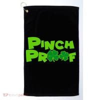 Pinch Proof Irish Shamrocks Golf Towel thumb 0
