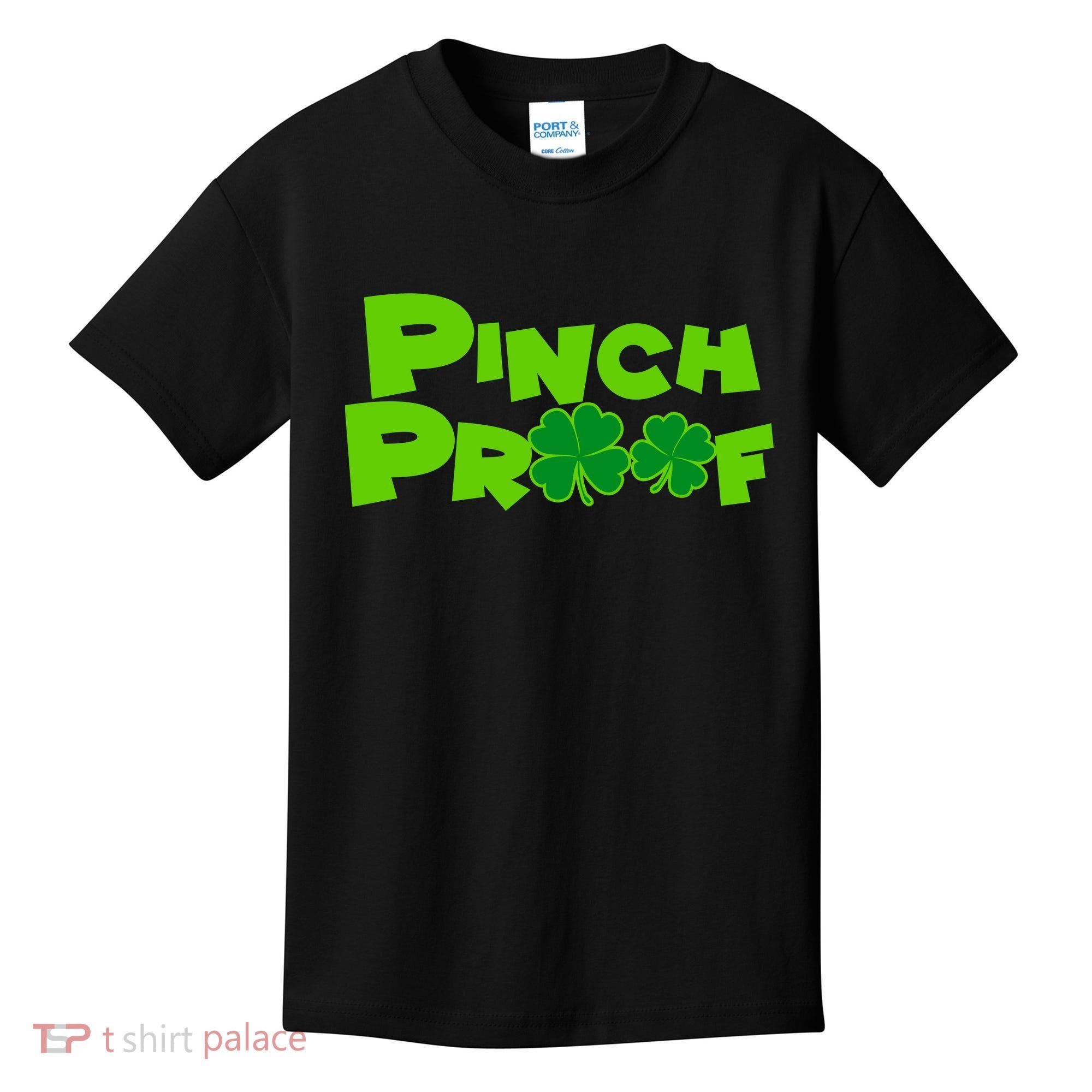 Pinch Proof Irish Shamrocks Kids T-Shirt