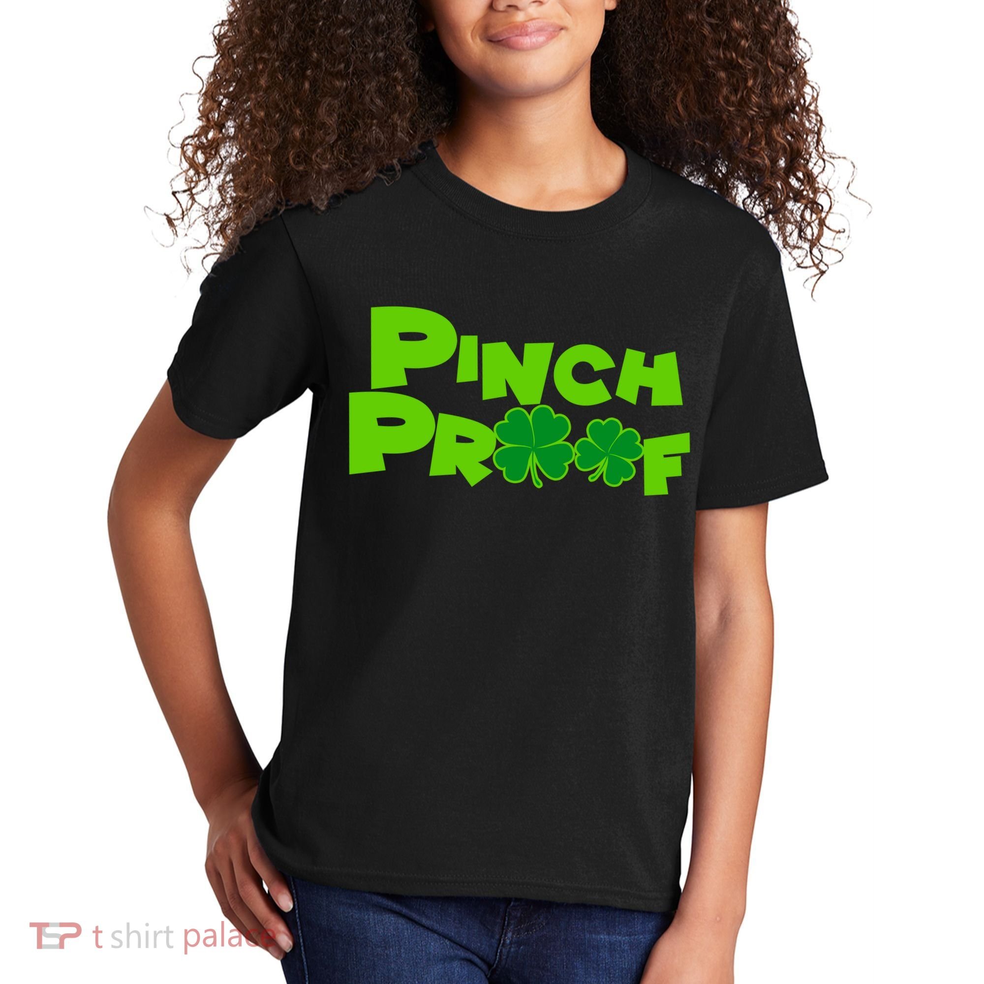 Pinch Proof Irish Shamrocks Kids T-Shirt