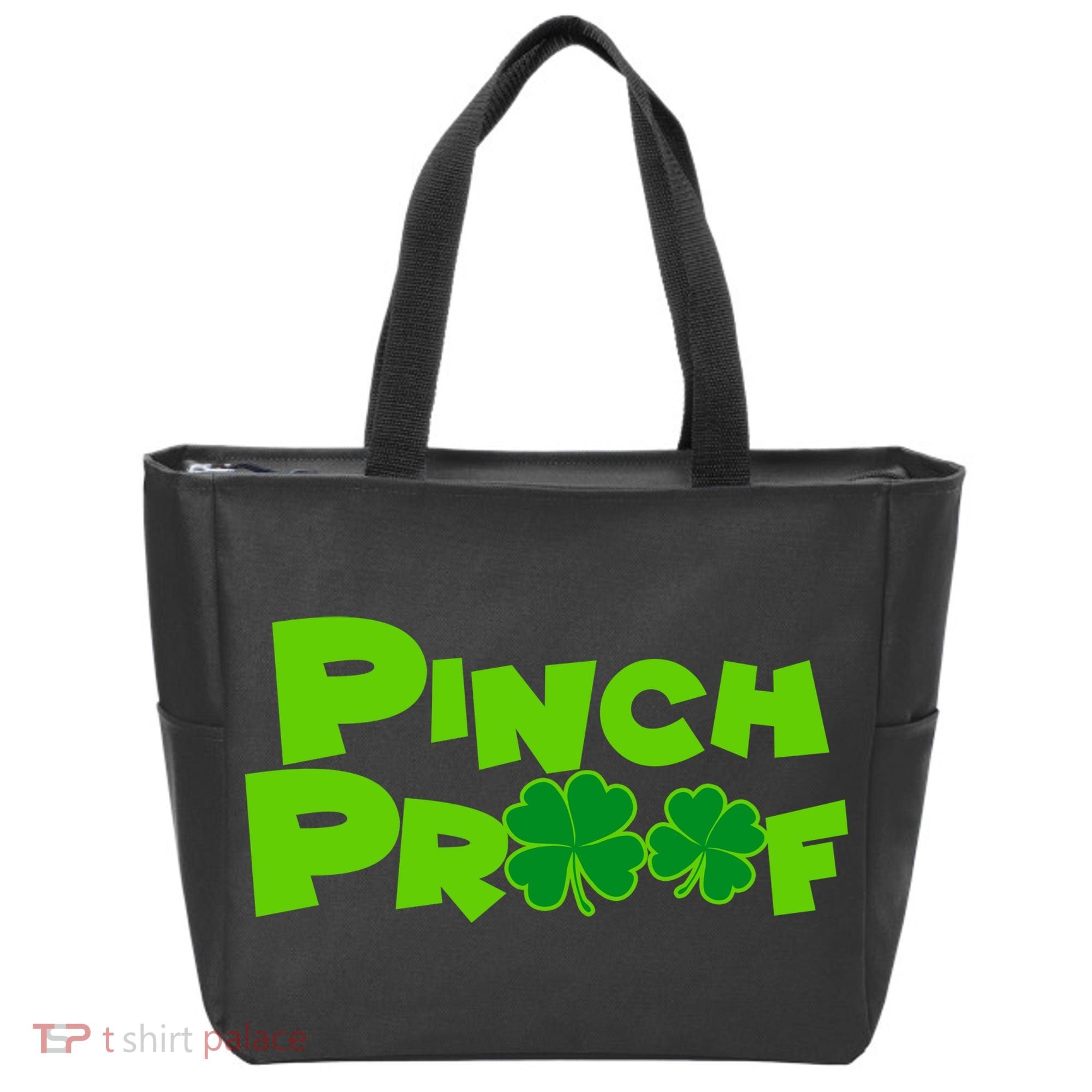 Pinch Proof Irish Shamrocks Tote Bag