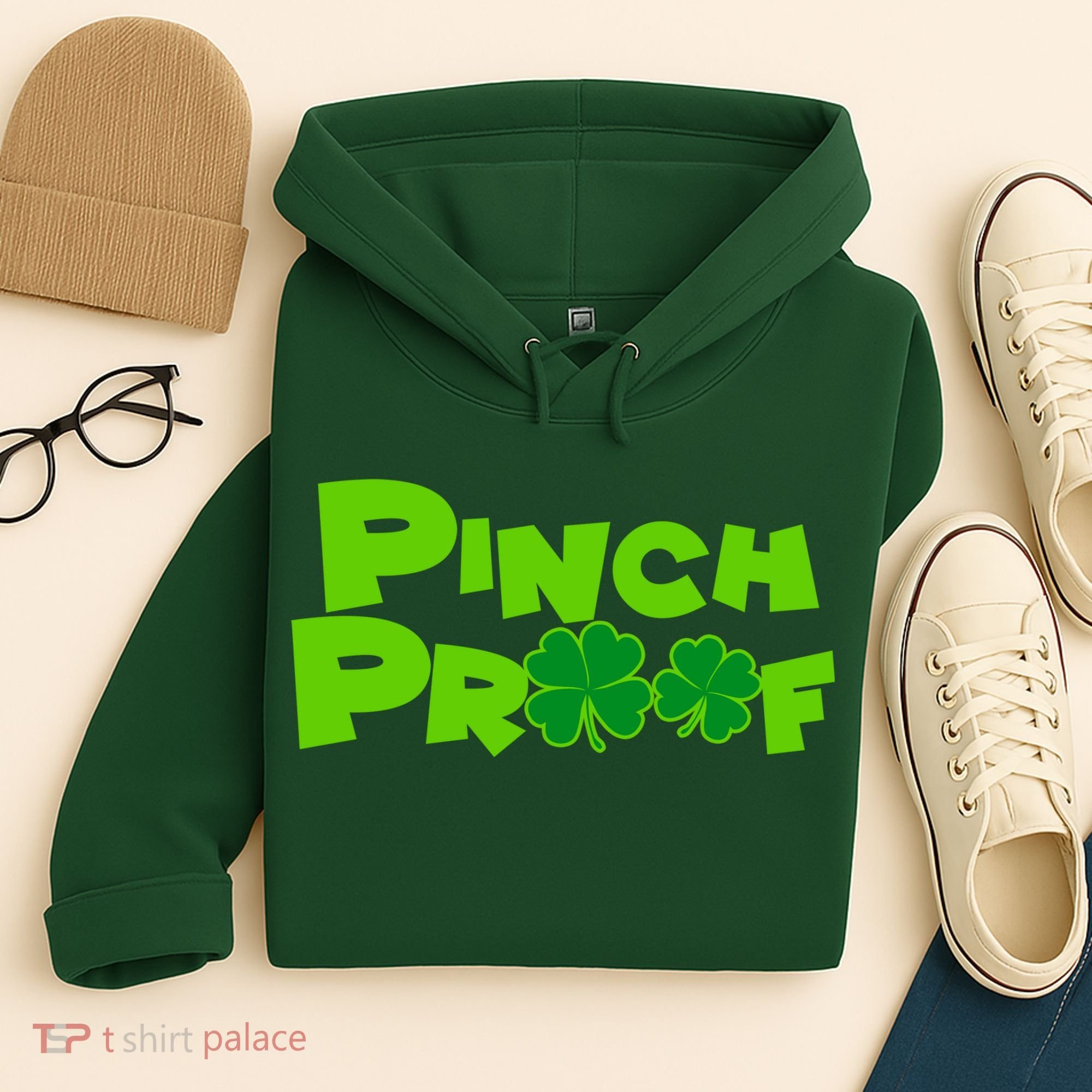 Pinch Proof Irish Shamrocks Hoodie