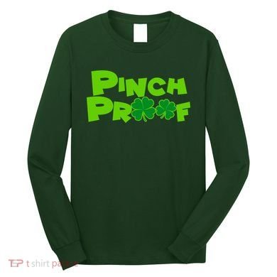 Pinch Proof Irish Shamrocks Long Sleeve Shirt