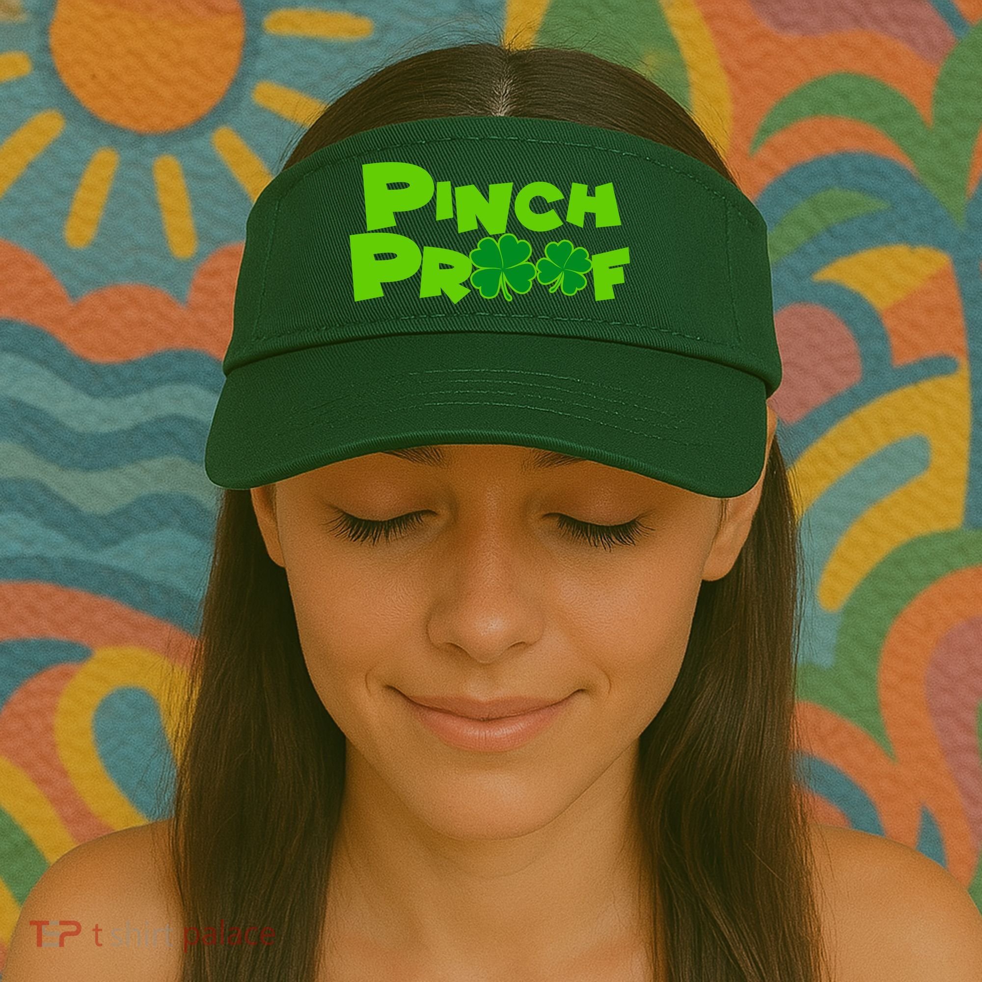 Pinch Proof Irish Shamrocks Visor