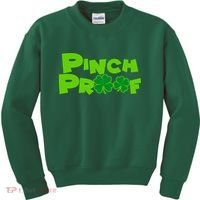 Pinch Proof Irish Shamrocks Kids Sweatshirt thumb 0