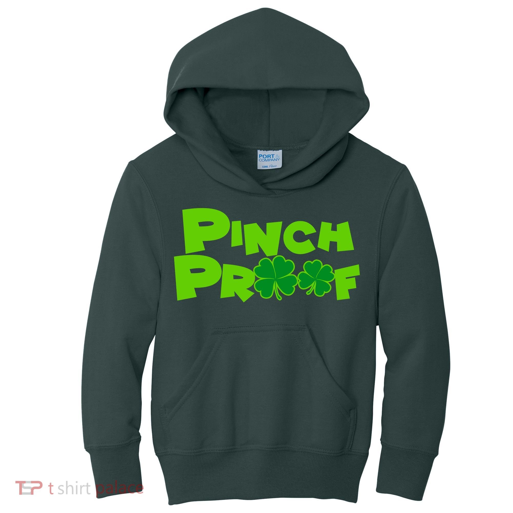 Pinch Proof Irish Shamrocks Kids Hoodie