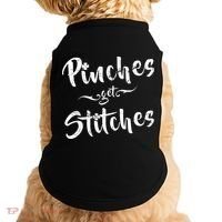 Pinches Get Stitches Funny St. Patrick's Day Doggie Tank thumb 0
