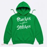 Pinches Get Stitches Funny St. Patrick's Day Hoodie thumb 0