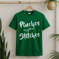 Pinches Get Stitches Funny St. Patrick's Day T-Shirt thumb 2