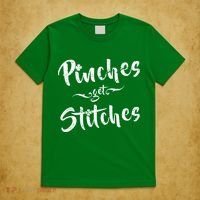 Pinches Get Stitches Funny St. Patrick's Day T-Shirt thumb 5