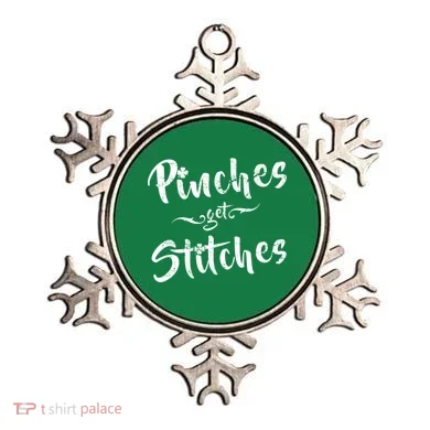 Pinches Get Stitches Funny St. Patrick's Day Ornament