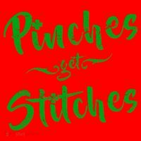 Pinches Get Stitches Funny St. Patrick's Day Santa Hat thumb 1