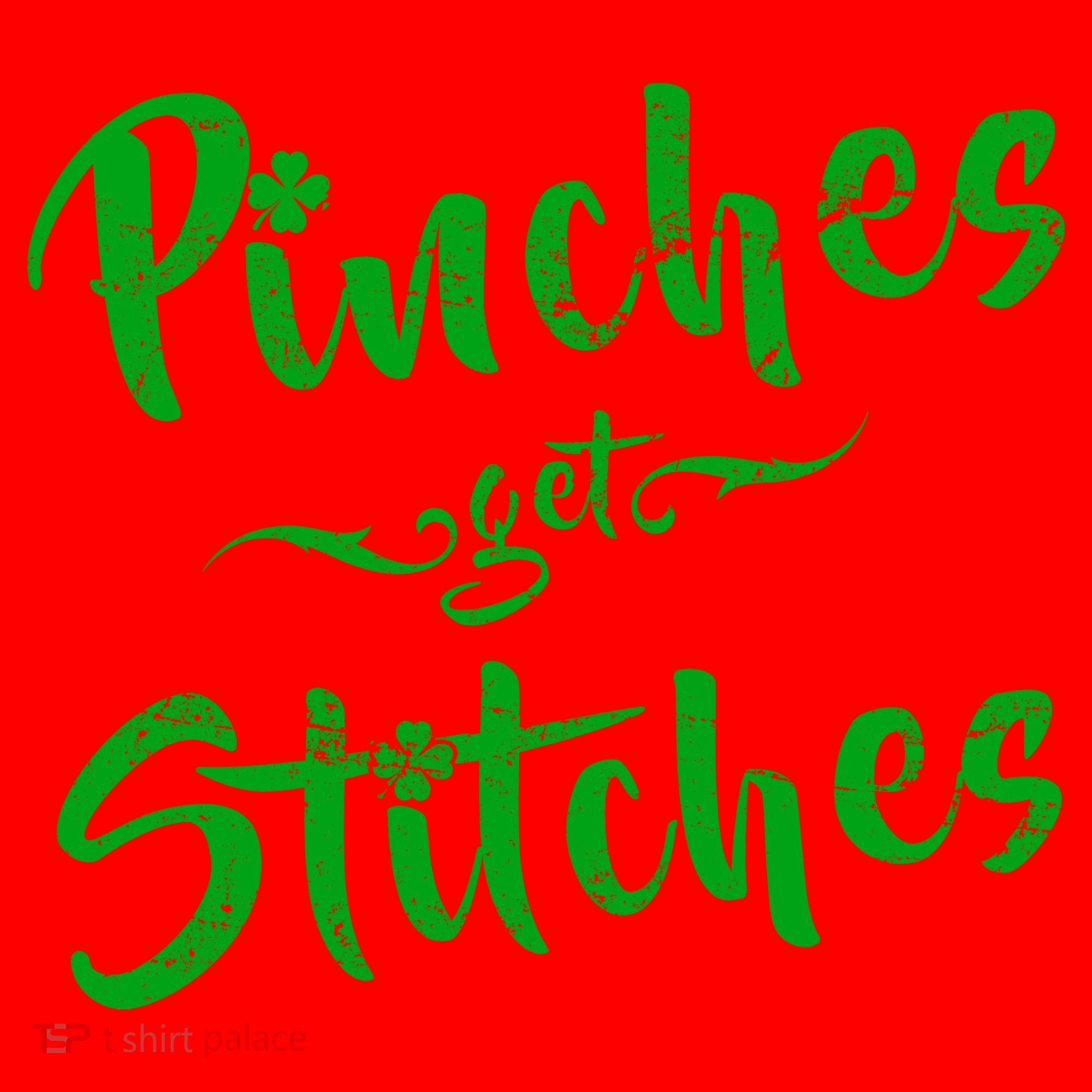 Pinches Get Stitches Funny St. Patrick's Day Santa Hat