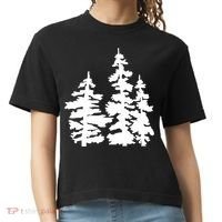 Pine Trees Illustration Comfort Colors Boxy T-Shirt thumb 0