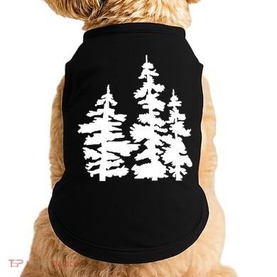 Pine Trees Illustration Doggie Tank