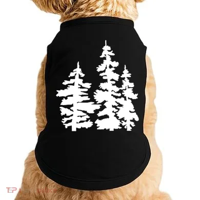 Pine Trees Illustration Doggie Tank